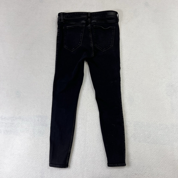 Abercrombie & Fitch Size 29/8 Harper Mid Rise Jean Legging Stretch Black - Picture 3 of 10